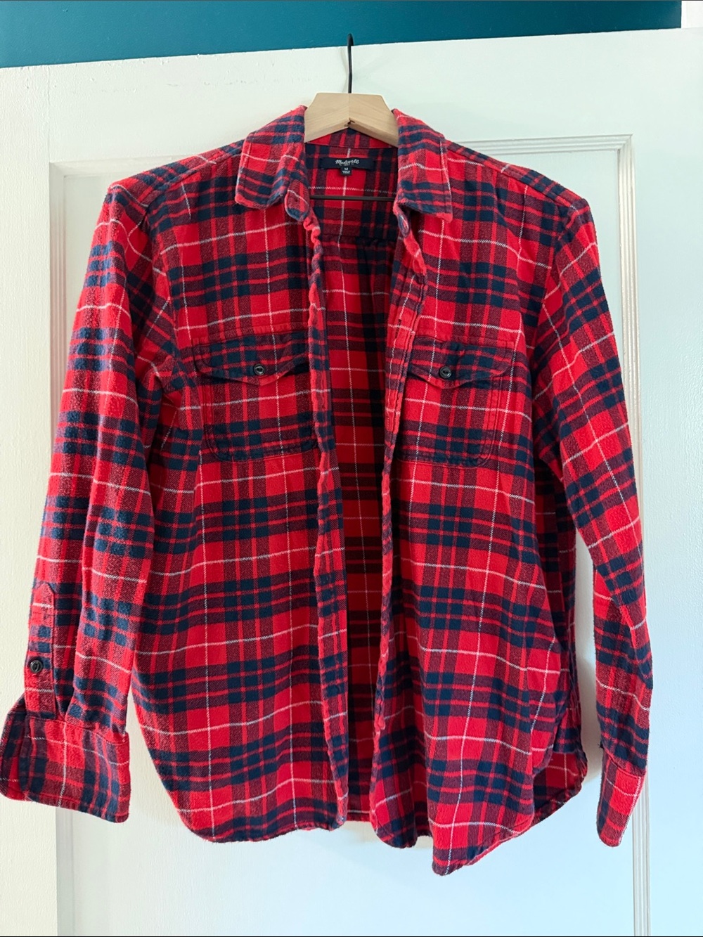 Women’s classic Red Plaid Flannel Shirt - Madewell